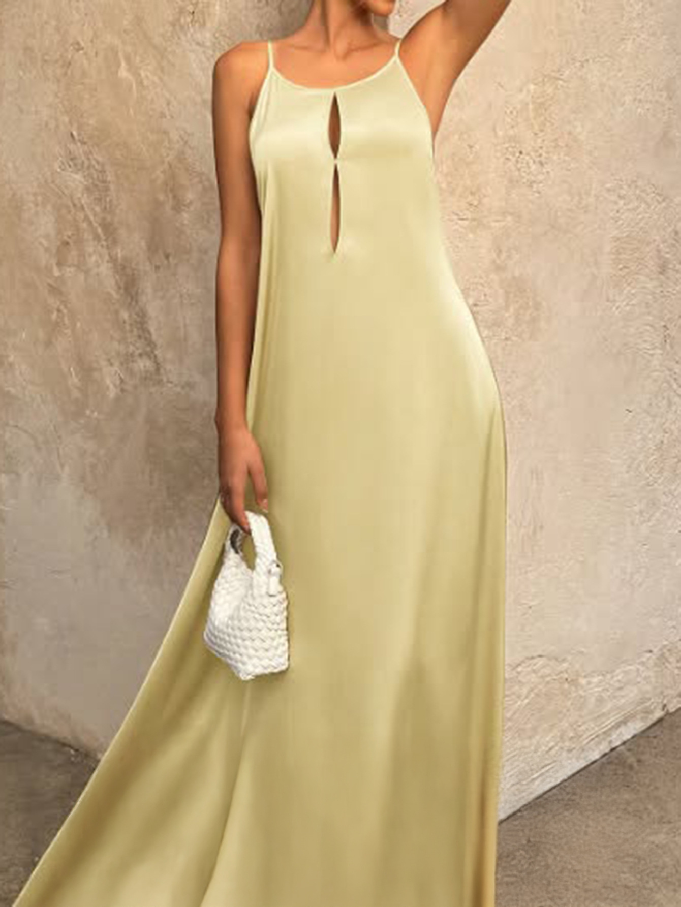 M10142Elegant and high-end suspender long dress women's clothing 2025 autumn and winter