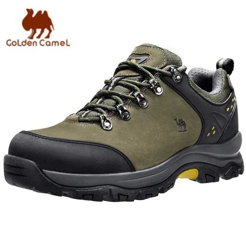 GOLDEN CAMEL Hiking Shoes for Men Waterproof Outdoor Lowtop Hiking Boots Leather Mens Trekking Shoes Walking Male Sneakers New C251014