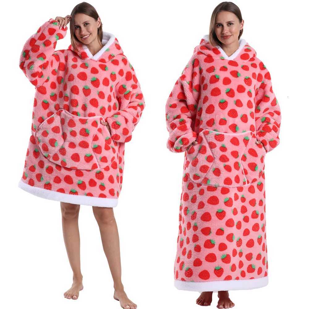 Winter Hoodies Women Men Clothes Blue Leopard Sweatshirt Korean Style Pullover Fleece Giant Oversized Blanket with Long Sleeves Y251013