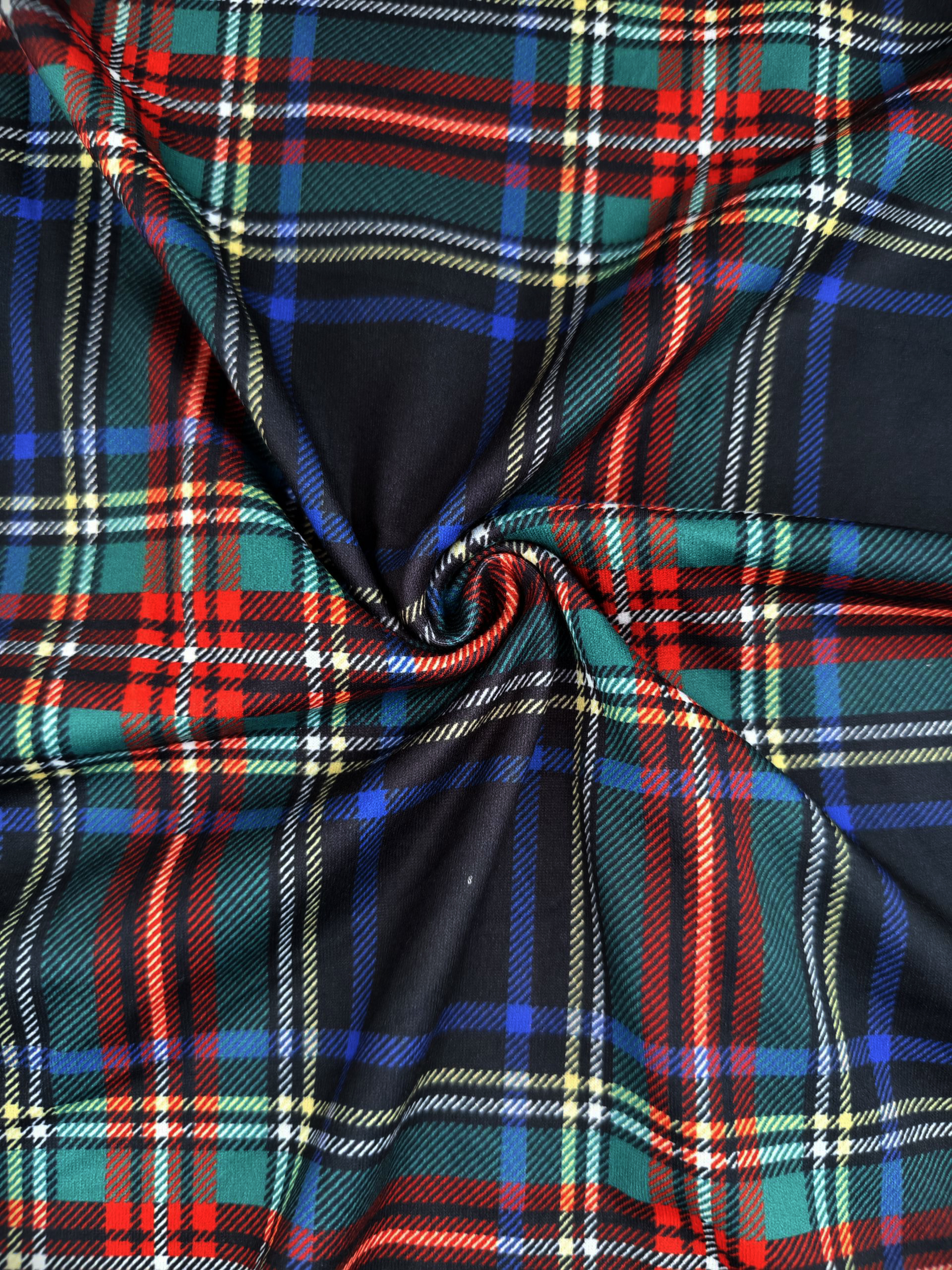 Women's Autumn Winter New Fashion Retro Plaid Long - Sleeve Crew Neck Slim & Elegant Midi Dress-CF51303