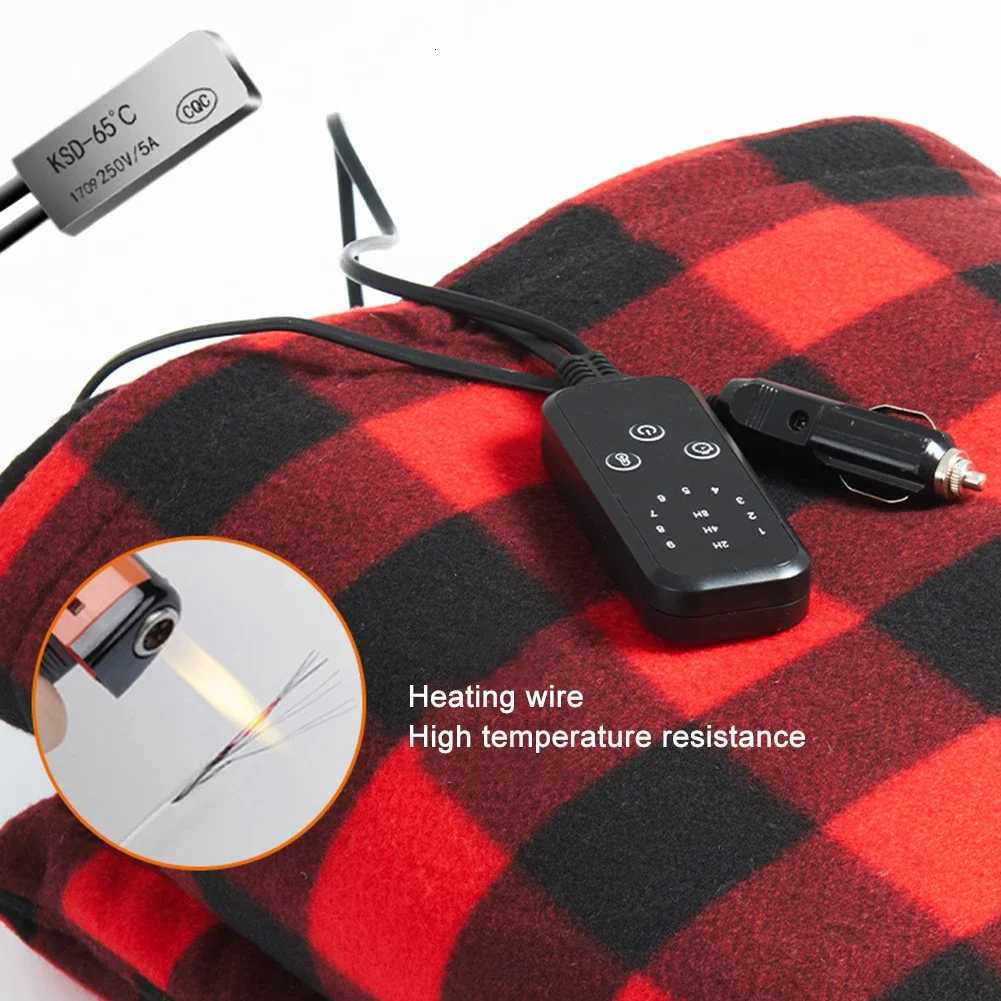 Car Electric Heated Blanket Warmer Mat Fast Heating 12V Electric Pad Heater 9 Adjustable Temperature Autooff for Car Camping Y251014
