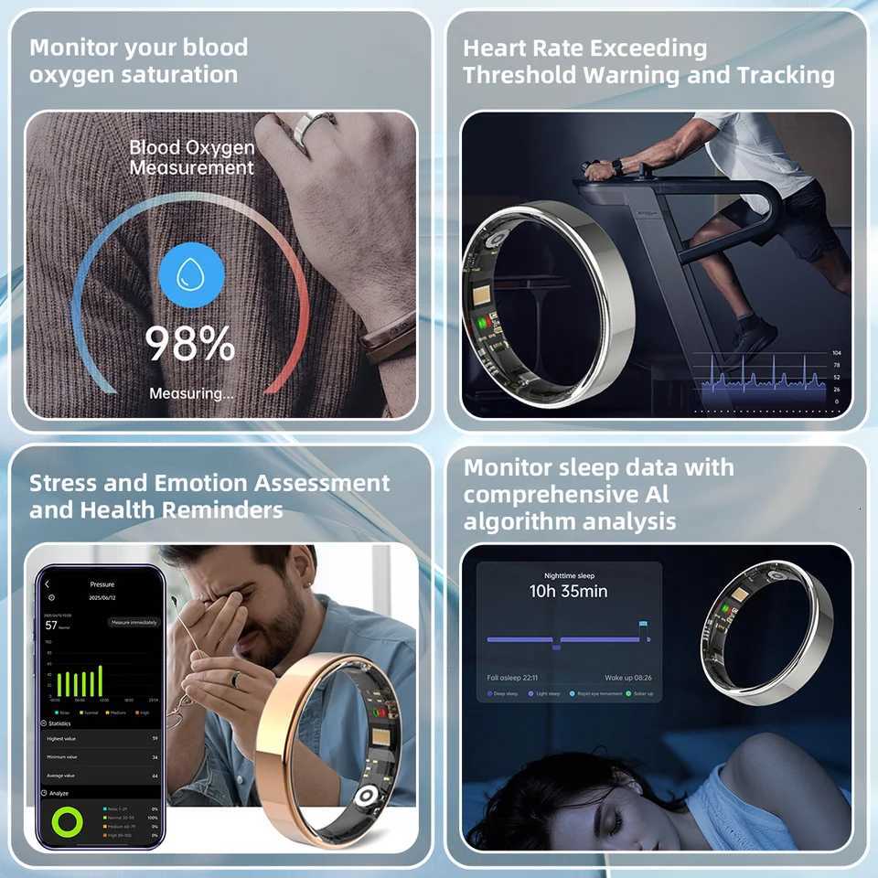 SIMSONLAB 2025 Smart Ring Call Rate Blood Pressure Monitor 5ATM Waterproof Health Ring Men Wen For Xiai Gift Y251014