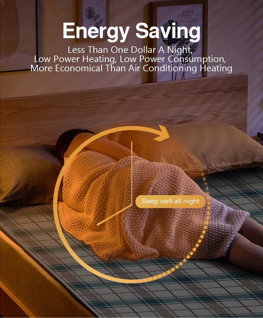 110220V Electric Blanket Thicker Heaters Electrica Smart Control Heated Blanket Winter Carpet Mat for Home Bedroom Use Y251014