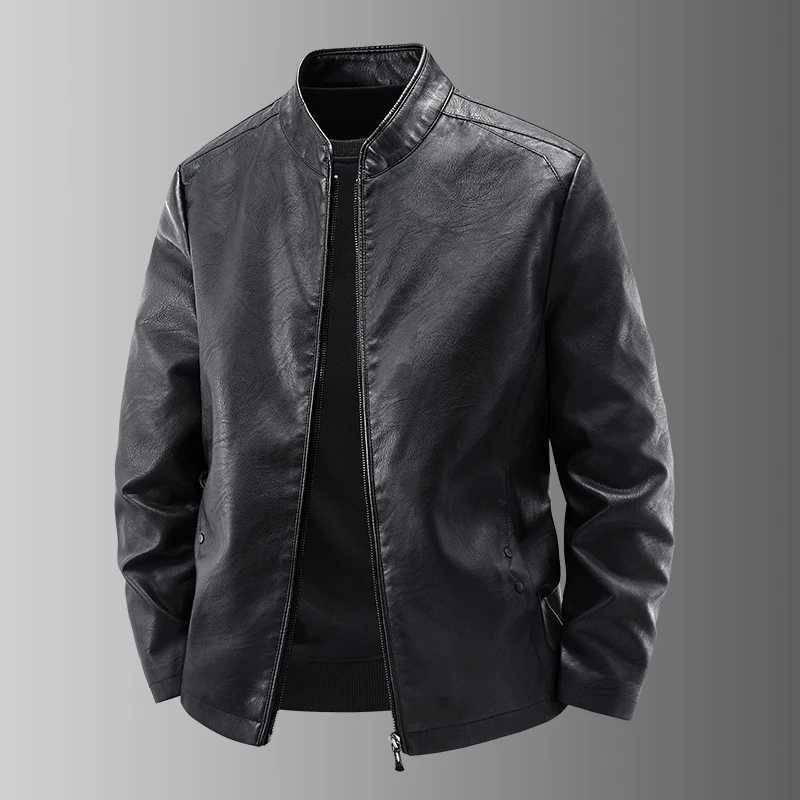 Autumn New Men Leather Jacket Black Biker Coat Korean Fashion Men PU Retro Leather Jacket Trend Casual Slim Fit Baseball Clothes J251014