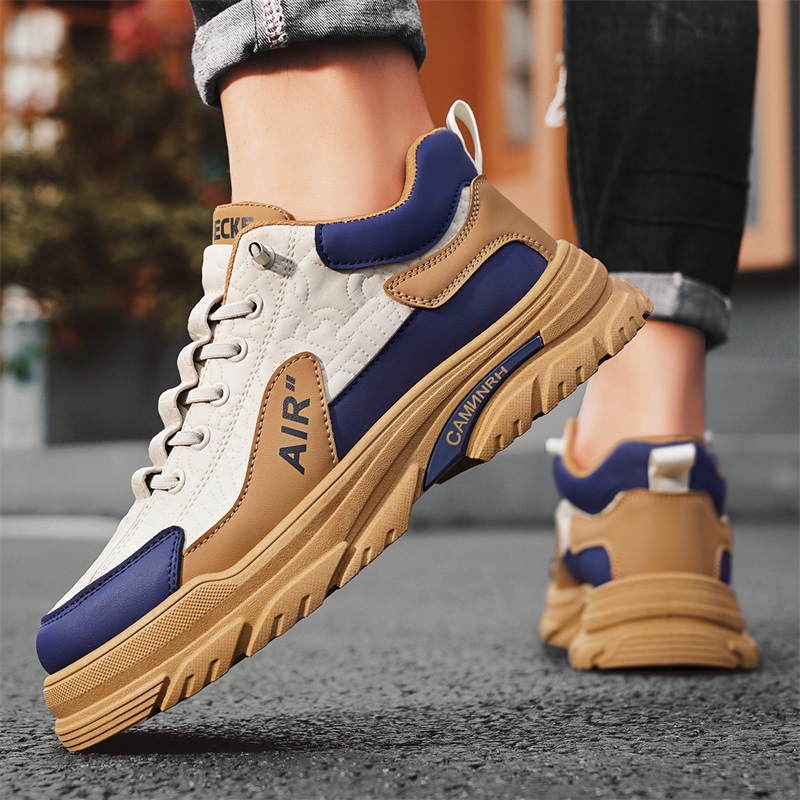 Designer shoes free shipping Autumn new thick soled anti slip work wear board shoes sports and casual low top Martin boots