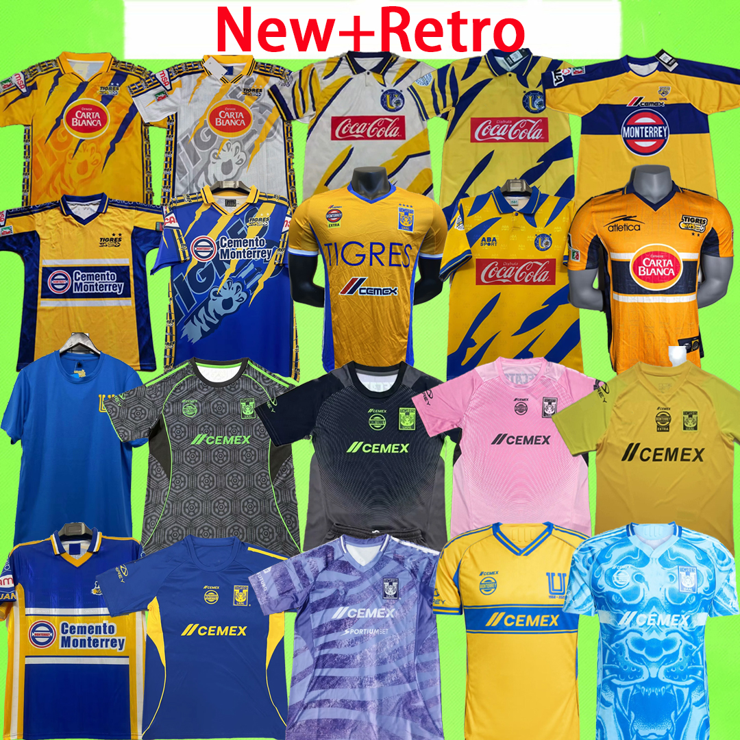 New + Retro TIGRES UANL soccer jerseys 2025 2026 Liga MX NAUL football shirts 96 97 98 99 00 01 02 16 17 tiger 1996 1997 1998 1999 2000 2001 2002 Vintage Classic uniform home