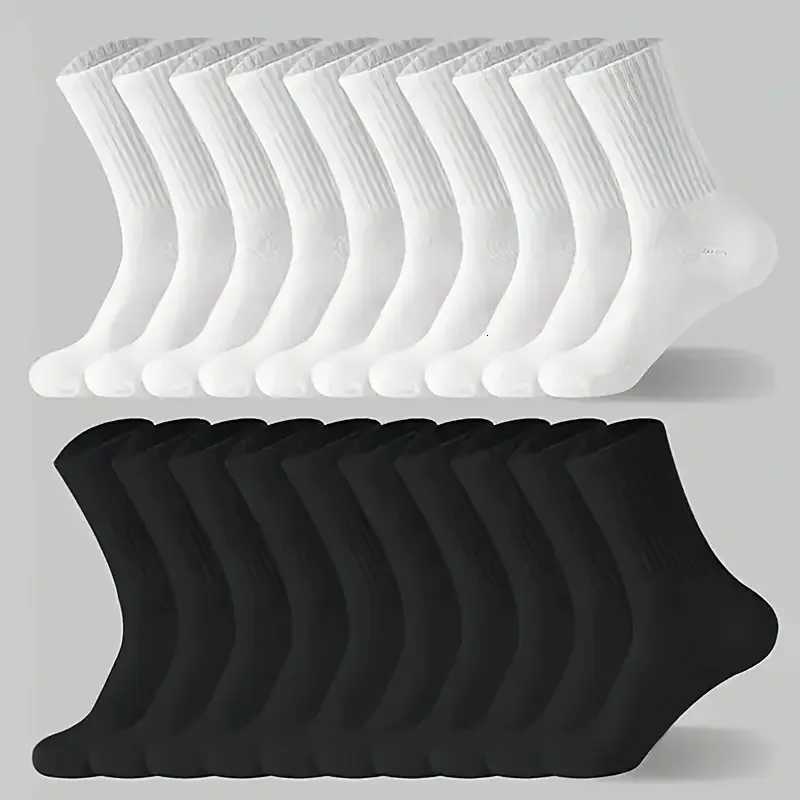 36Pairs of Plain Black and White Socks Simple and Comfortable MidCalf Socks Suitable for Autumn and Winter Mens Socks H260513