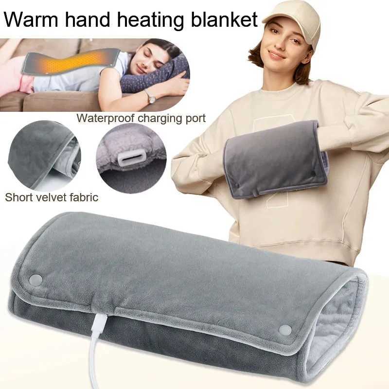 USB Thermostatic Hand Warmer for Winter Office and Home Use Shawl Warm Hands and Legs Short Velvet Fabric Heating Blanket Y251014