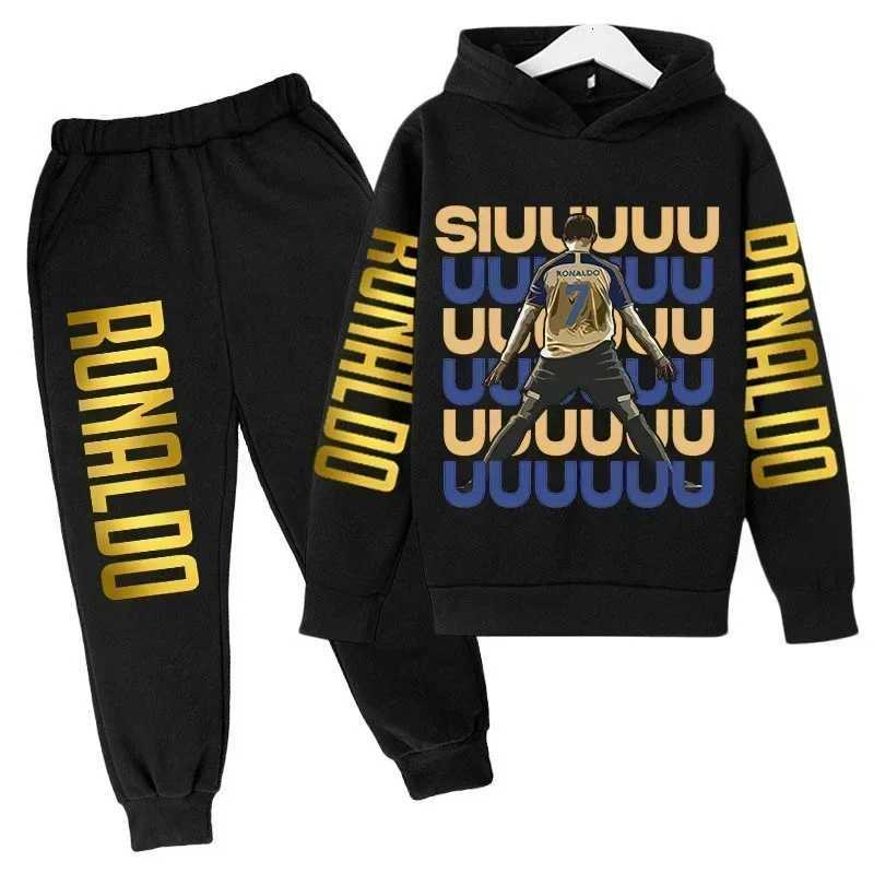 Autumn Fashion Brand Ronaldo Print Children Set HoodiePants Suit 2pcs Set Kid Boy Girl Clothes Casual Football Player Tracksuit X251014