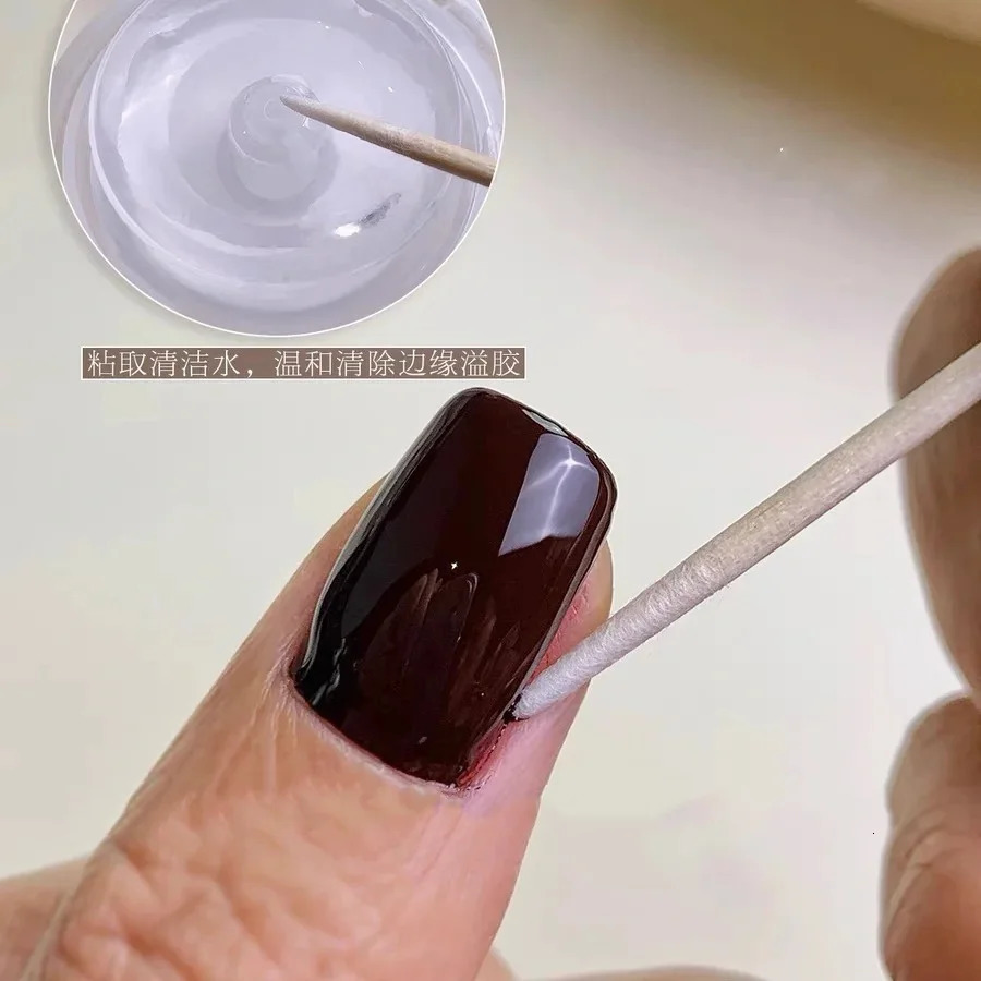 100300500pcs Manicure Scrubber Glue Tip Cotton Swab Stick Fine Wooden Stick Disposable Nail Groove Gap Cotton Stick Cleaning 251011