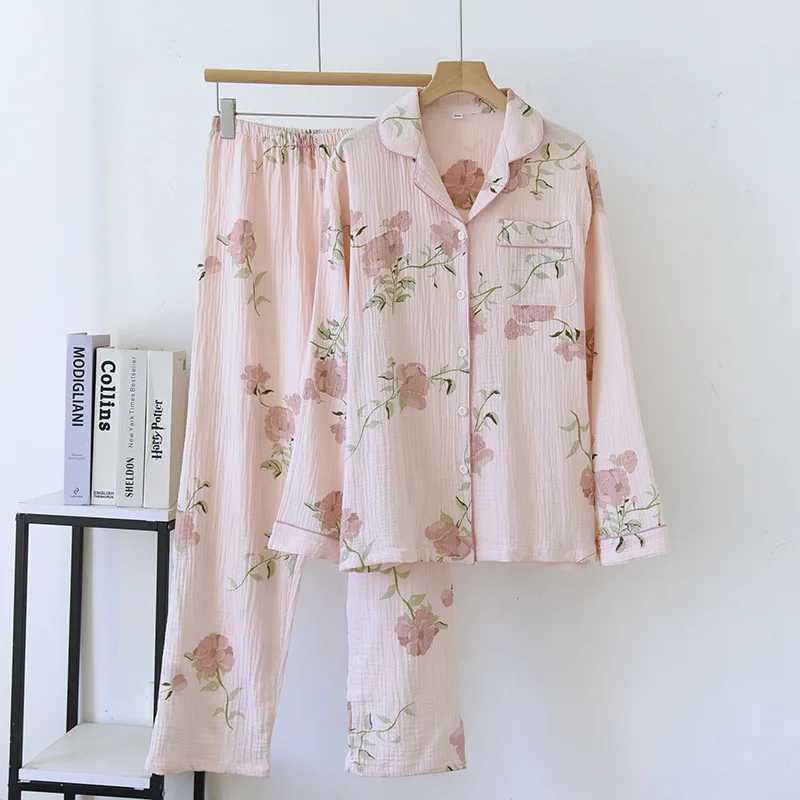 100 Cotton Autumn And Winter women pajamas longsleeved trouser ladies pajamas home service sleepwear Women HomewearT251014