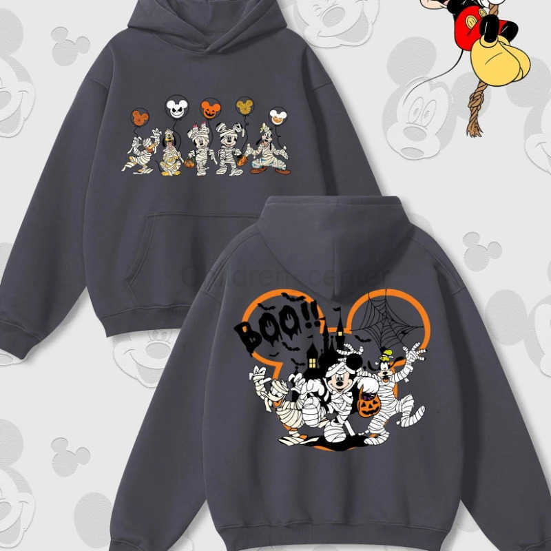 Disney Mickey and Minnie Donald Duck Goofy Pluto and Figaro Hoodies Men and Women Loose Autumn and Winter Jumper Sweater H251014 - view 5