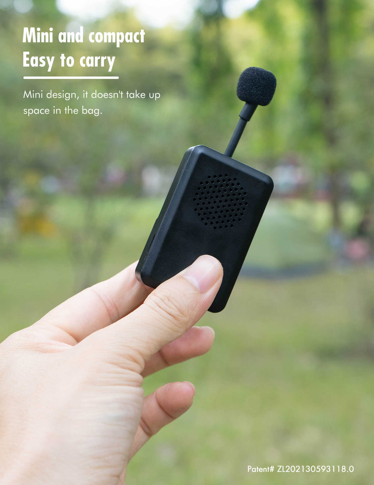 Portable mini compact convenient portable new type mask wireless amplifier mask microphone Z251014