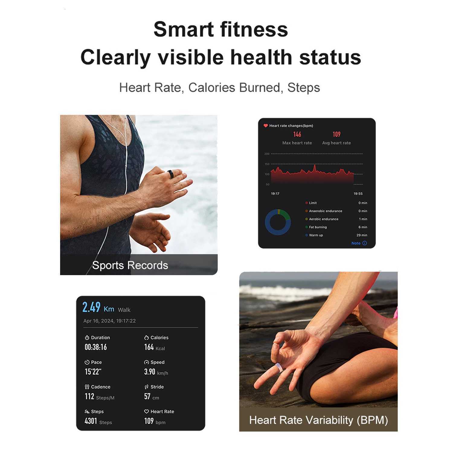 New R05 Smart Ring with Charging Case 5ATM Waterproof NFC Function Health Rate Monitor Sports Fitness Tracker Finger Ring Y251014