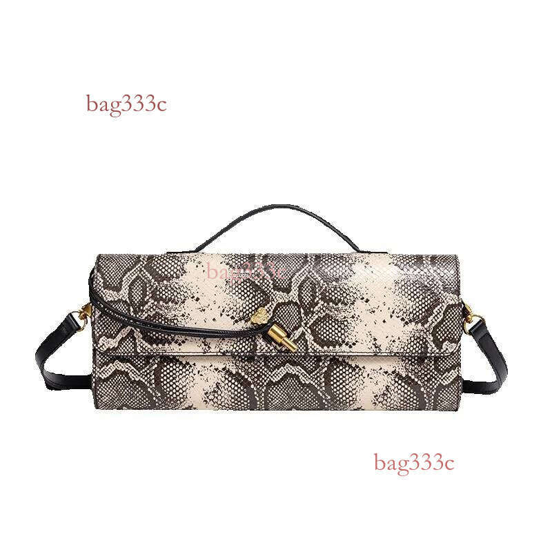 Snake Pattern Organ Horizontal Small Square Handheld Shoulder Crossbody Evening Bag For Women Portable Cowhide Woven Bag