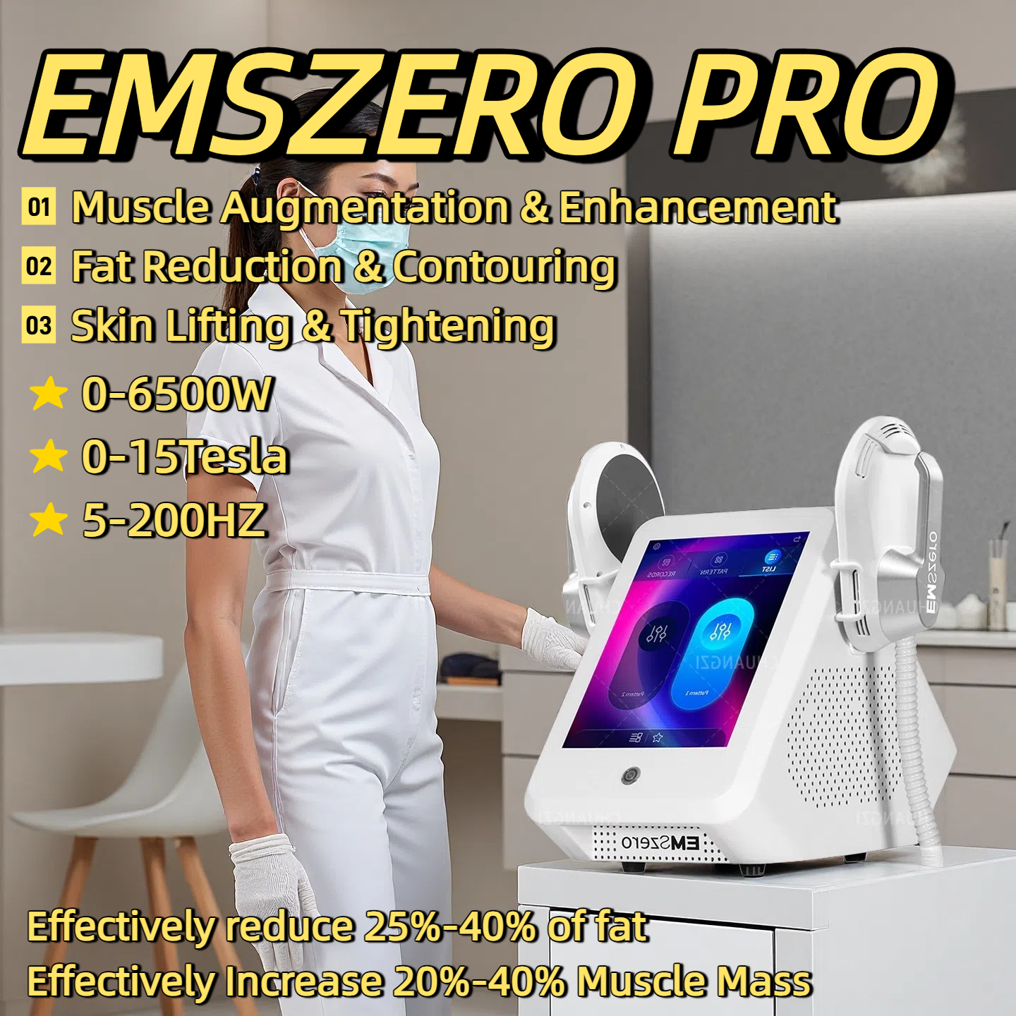 EMSzero RF Slimming Machine EMS Sculpt Body Sculpting Weight Loss Slimming And Muscle Building Fat Loss Electromagnetic Stimulation HIEMT EMS Machine 