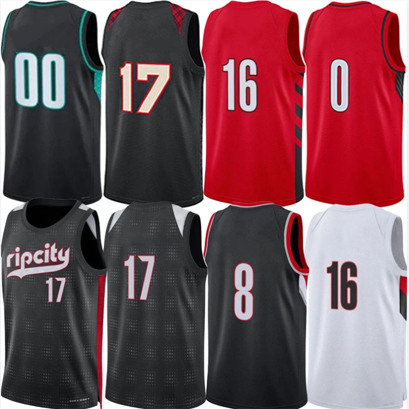 25 26 Portlands Blazer Basketball Jerseys Yang Hansen Damiann Lillard Scoot Henderson Shaedon Sharpe Deni Avdija Donovann Clingan Toumani Camara City Jersey