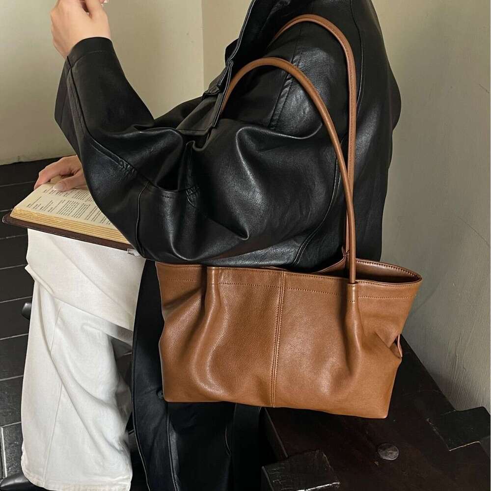 Luxury bag Fashion Vegetable Tanned Tote Large Capacity Genuine Leather Texture Shoulder Simple High End Commuter Bag for Women