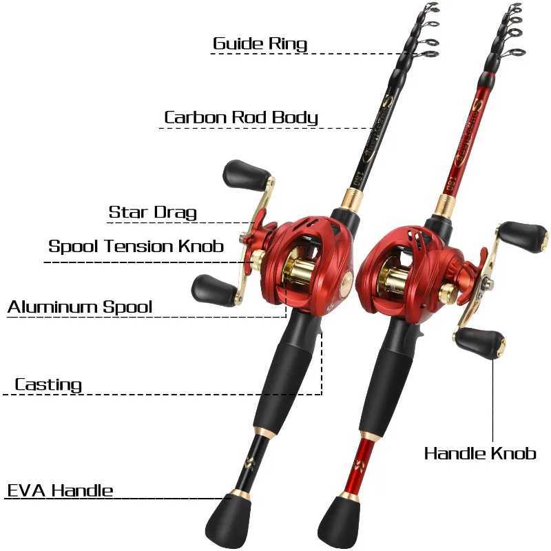 Sougayilang Tesco Fishing Combo 18m24m Caon Fiber Casting Fishing Rod and 721 Gear Ratio Max Drag 8kg Reel Pesca Y251014