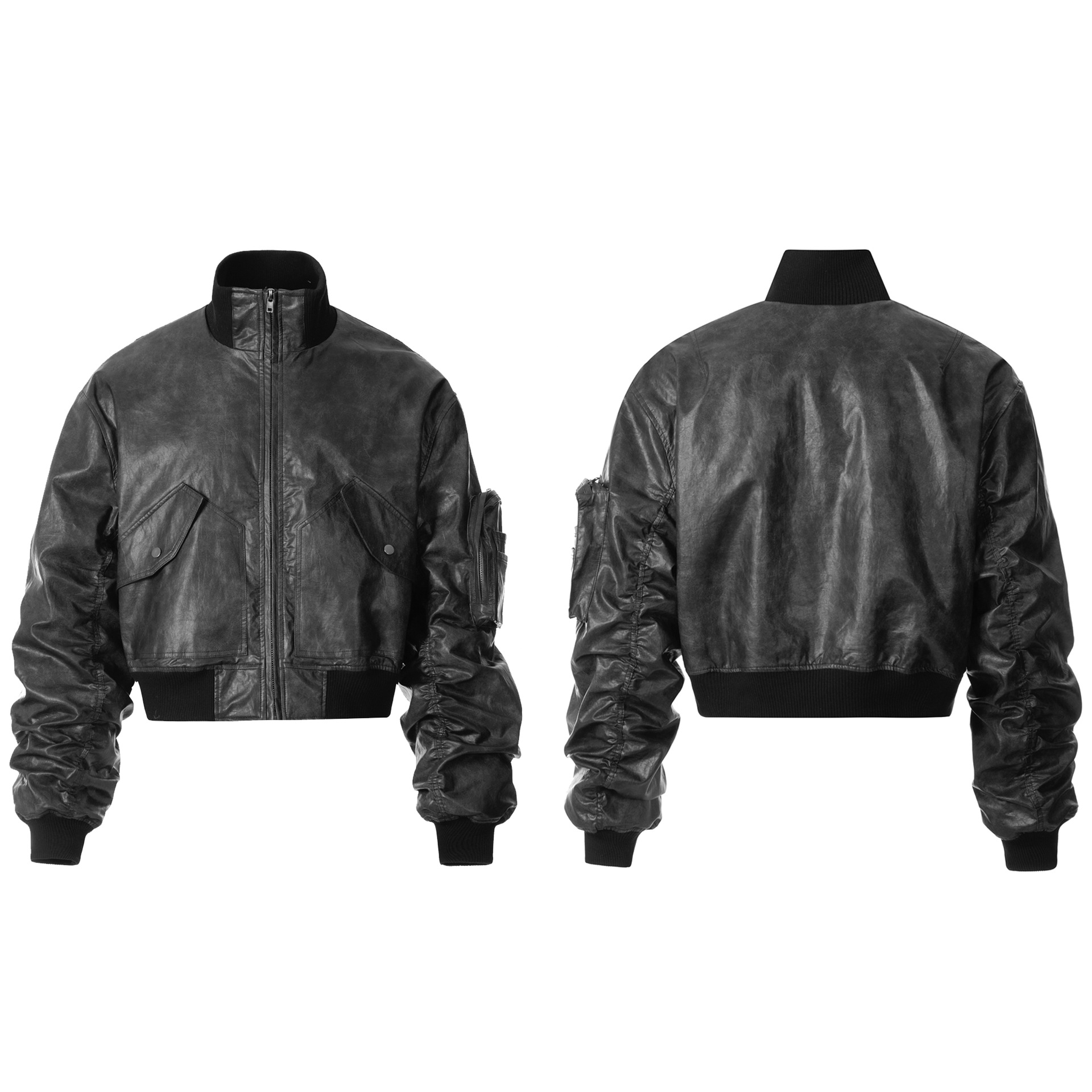 Men's Jackets Y2K Denim Jacket Coat Washing Hip-hop Gothic High Street Fashion Patch Blue Oversized Casual Top Black Multi-pocket Flight Jacket W