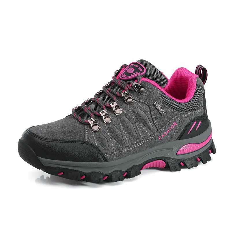 Women Hiking Shoes Outdoor trekking Sports Climbing Camping Boots Nonslip Waterproof Walking Jogging Trainers Sneakers Lace Up C251014