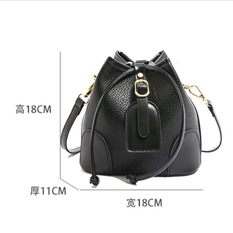 Wens Crossbody Bag Pu Material Versatile Bucket Bag Cmuting Casual Drstring Handbags Purse for Summer Travel Shopping D251014