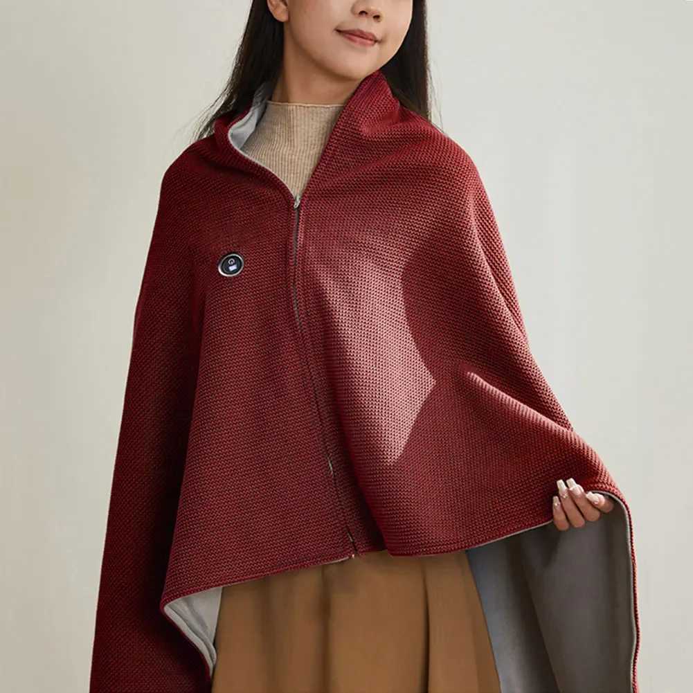 Winter USB Electric Heated Blanket Wearable 3 Heating Level Heated Shawl Portable Body Warmer Blanket for Home Office Sofa Shawl Y251014