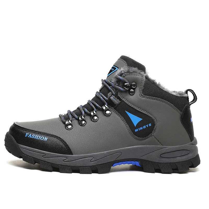 Outdoor Hiking Shoes Men Laceup Plush Thicksoled Men Shoes Antislip Wearresistant Breathable Casual Sports Shoes Men C251014