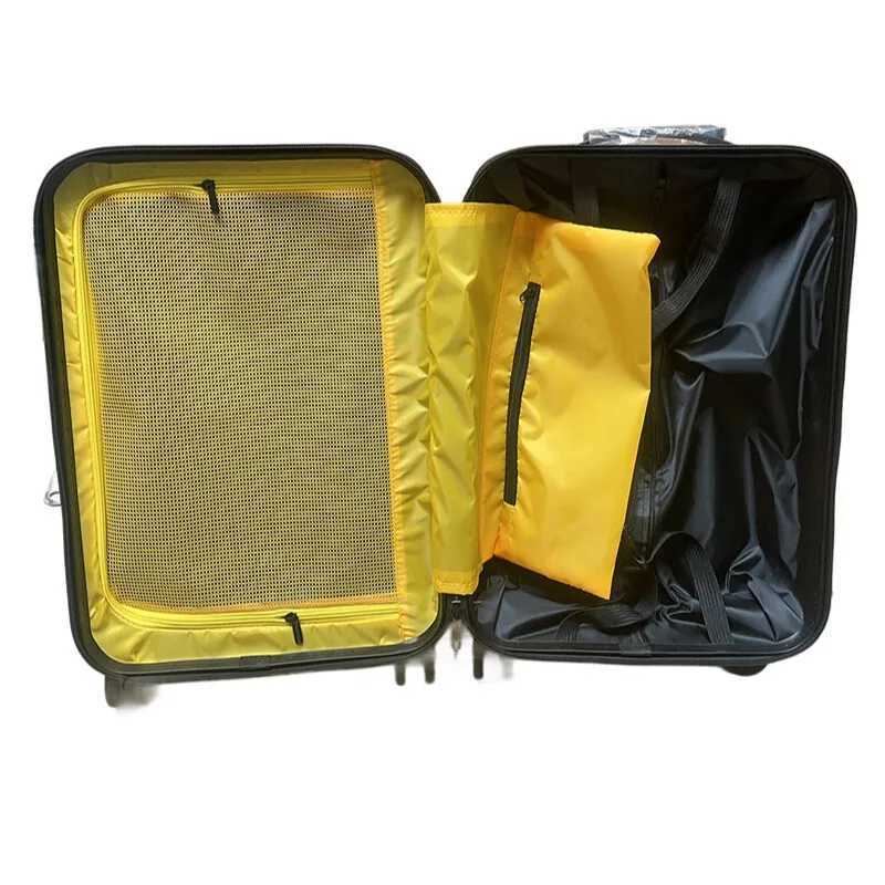 Crash Luggage Italy Design Broken Zipper Cabin Suitcase TSA Lock Spinner Carry On LuggageW251014