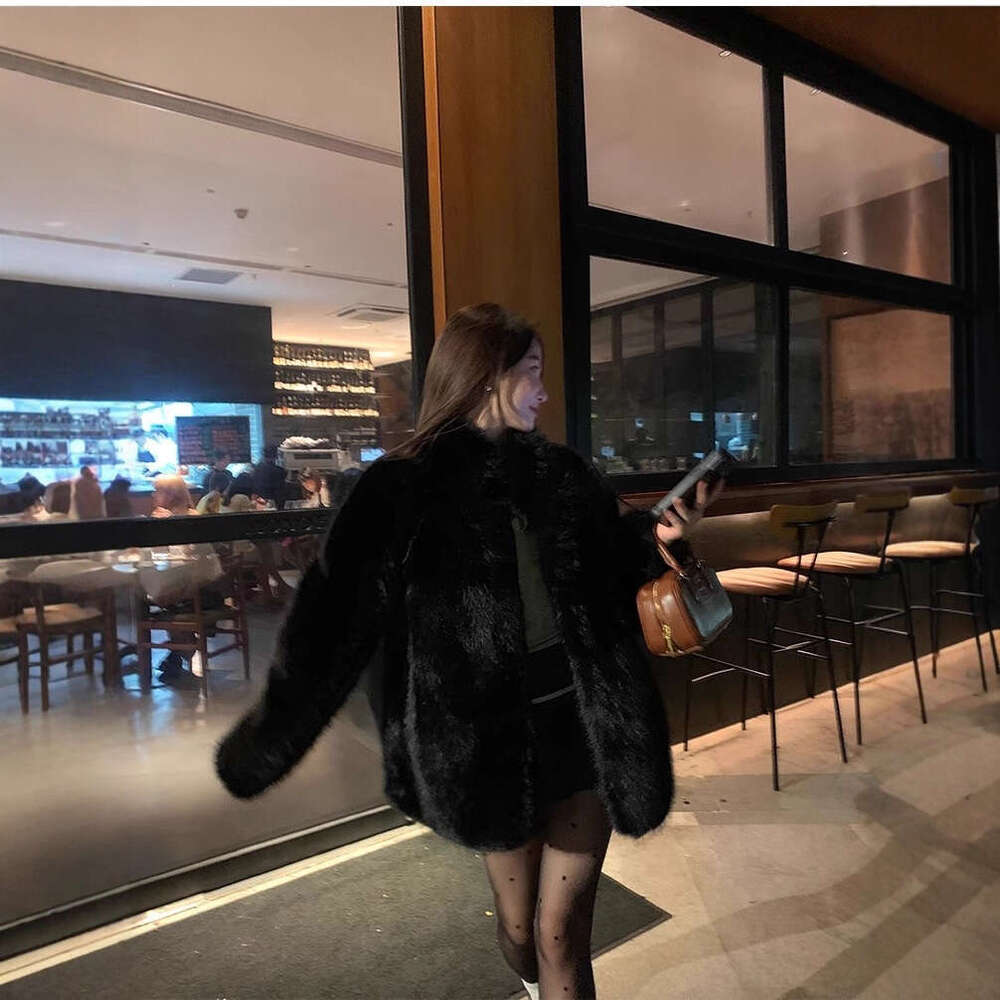 Fox Black New Faux Winter Autumn Coat for Women Warm Fur Midlength Top Ecofriendly