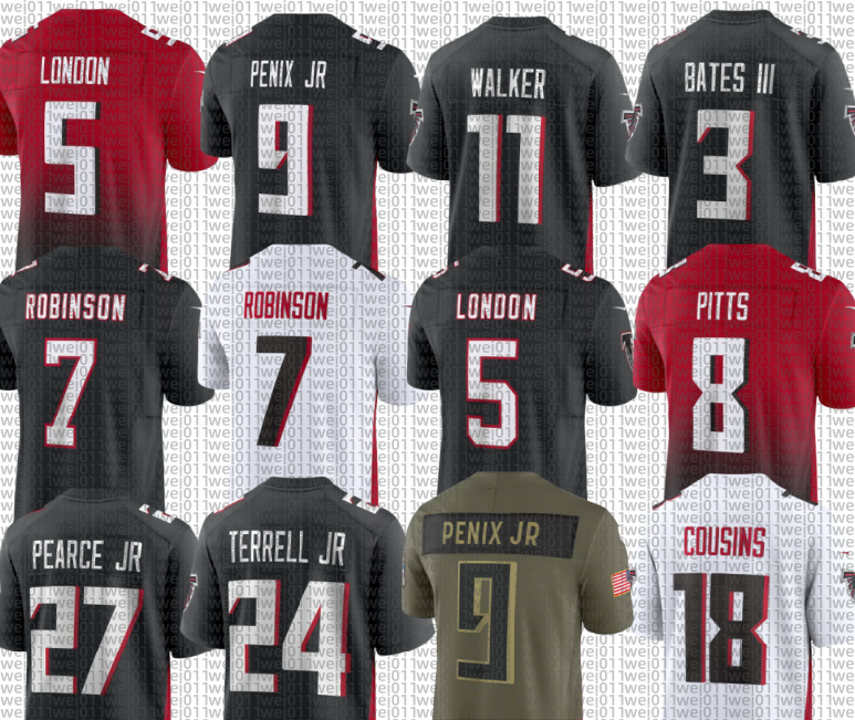 Michael Penix Jr Kyle Pitts Sr Darnell Mooney Kaden Elliss Xavier Watts Divine Deablo James Pearce Jr Billy Bowman Jr David Onyemata Parker Romo Football Jersey Men