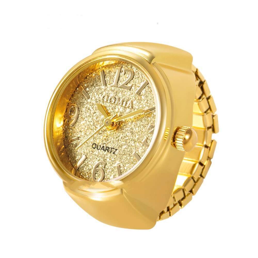 Women New Simple Digital Glitter Ins Student Ring for Men Fashionable Gold Finger Watch