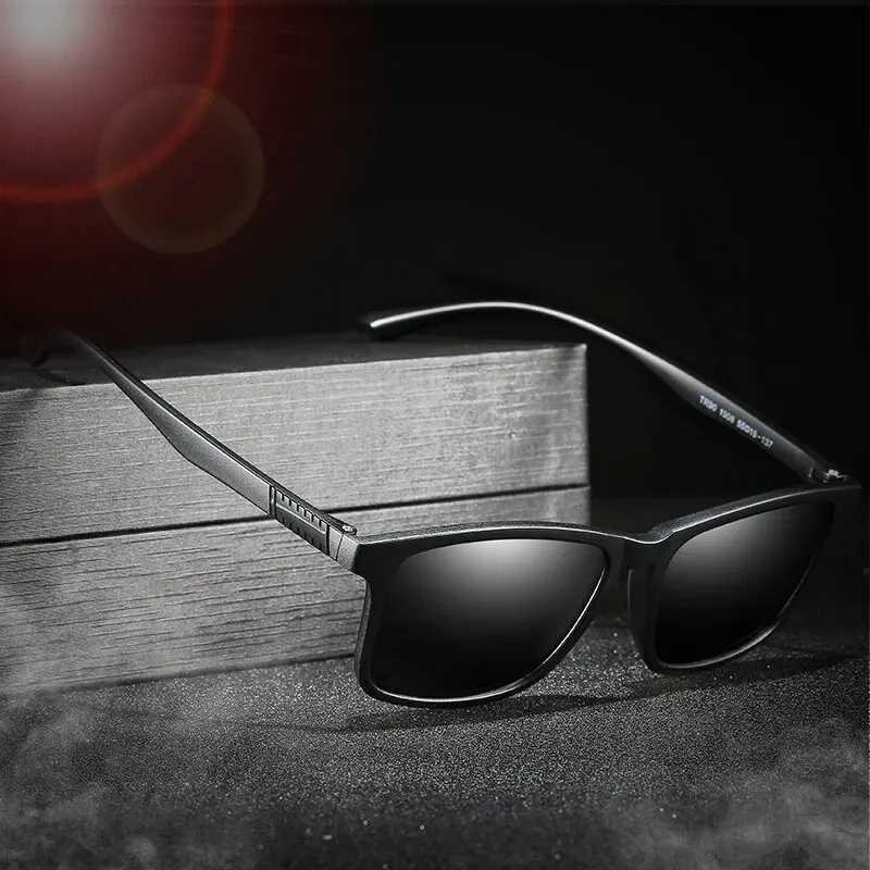 Luxury Men Polarized Sunglasses Fashion Vintage Square Ultra Light TR90 Frame Driving Fishing Sun Glasses For Man UV400 EyewearXJ251014