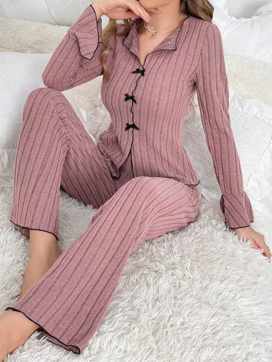 Womens Twopiece Pajamas Autumn And Winter Home Warm Casual Fashionable And Wearable Home Clothes Set For WomenT251014