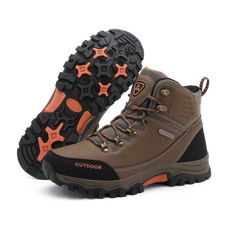 Mens Waterproof Hiking Boots Nonslip Comfortable Outdoor Trekking Camping Trail Sneakers Mid Top Ankle Boots Climbing Shoes C251014