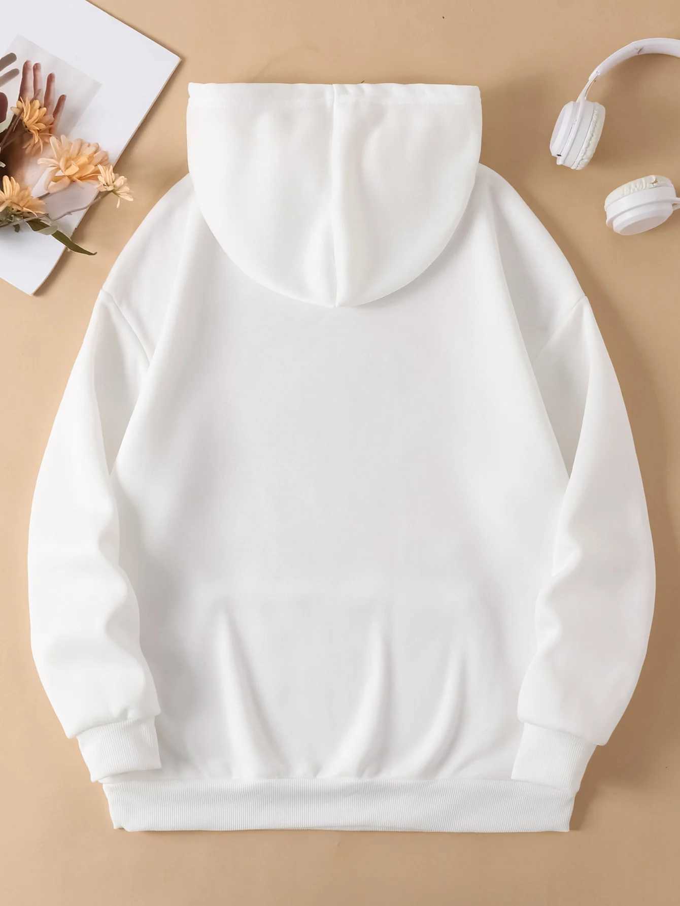 R Five Pointed Star Pattern Print 2025 Autumn winter Womens Hoodie Round Ne Long Sved Casual Womens Cloing W251014