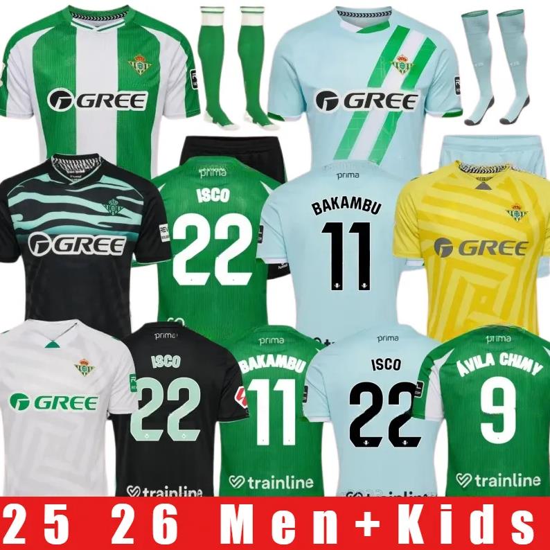 25 26 Real Betis ANTONY ISCO Soccer Jerseys 2025 JOAQUIN FEKIR B.IGLESIAS CANALES WILLIAN J Shirt WILLIAM CAMARASA JUANMI RUIZ Men Kids Kit Football Shirts