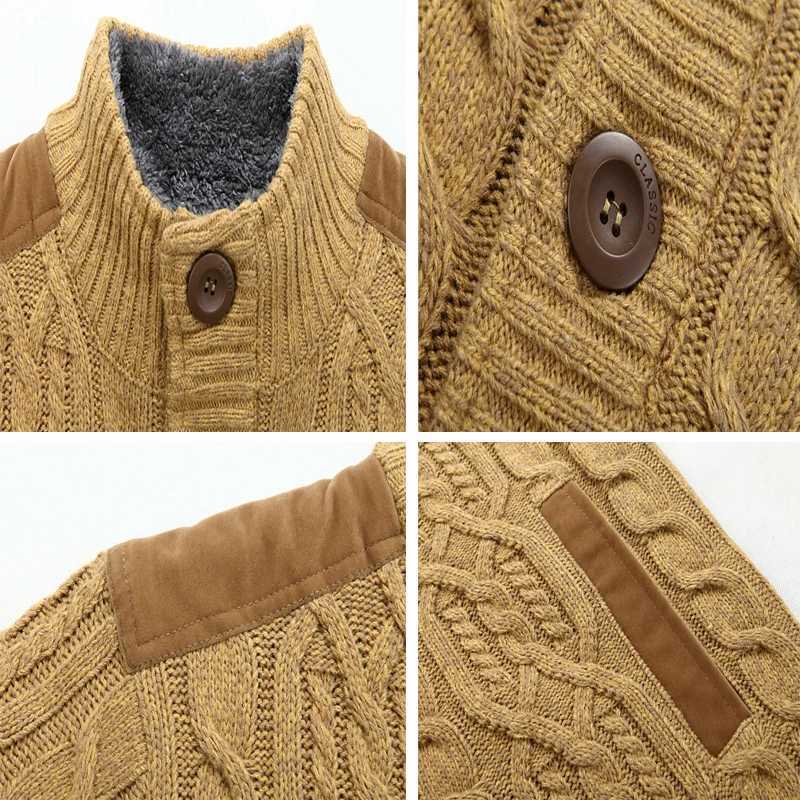 Winter Mens Cardigan Sweaters Fashion Men Fce Warm Knitted Sweater Coats Men Cotto Snow Wool Knitted Cardigan Coats Cloing W251014