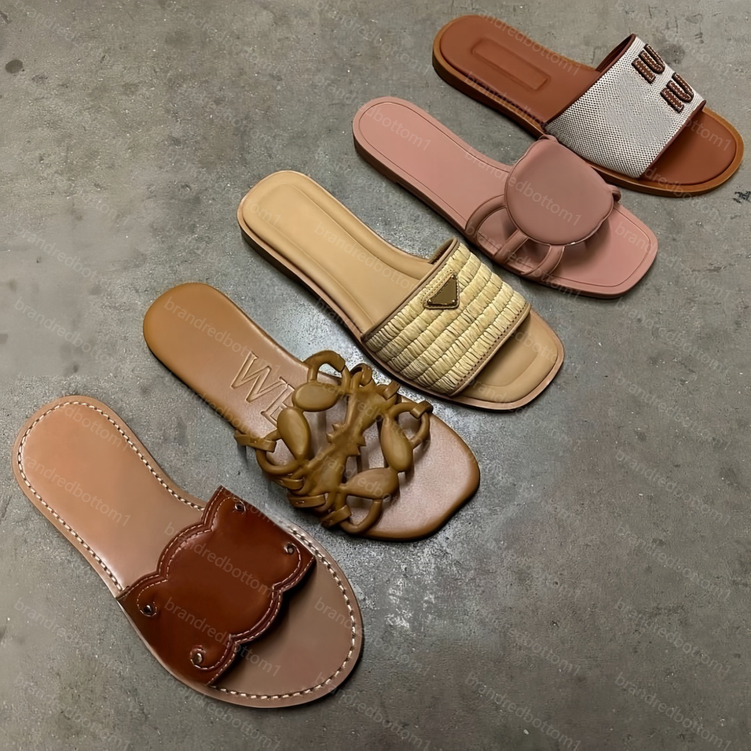 Sandals Slide Slippersluxury Casual shoes Designer Mens Sliders fashion outdoor Beach sandale Womens Shoe flat loafer Summer Mule Fashion Jelly Slippers