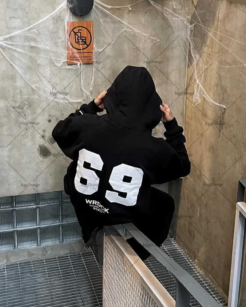 2024 American New Style Letter Print Fashion Loose Zipper Hoodie Men Harajuku R Casual Versatile Oversized Sweatshirt Women W251014