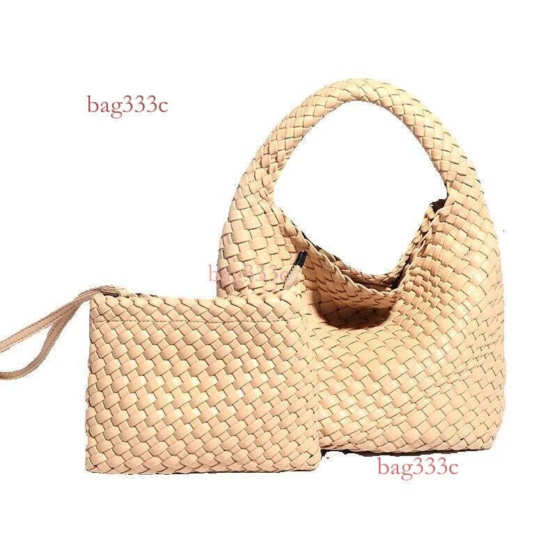 Unique Design Woven Handbag Basket Fashion Trendy Single Shoulder Crossbody Summer Versatile Women's Bag Cowhide Woven Bag