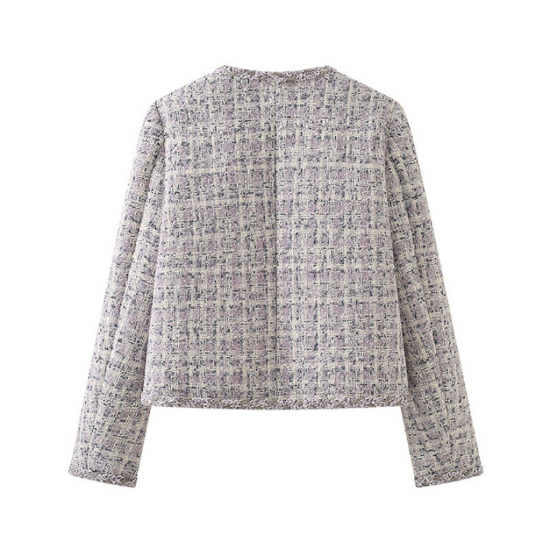 2025 Autumn/Winter New Top Purple Exquisite French Rich Lady Luxury Women's Short fashion Top Designer Jacket Autumn/Winter New Spring Social Ele