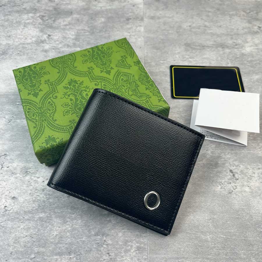 mens card holders designer wallet black leather wallets top quality long purse ID bink card case fashion letter wallet with box