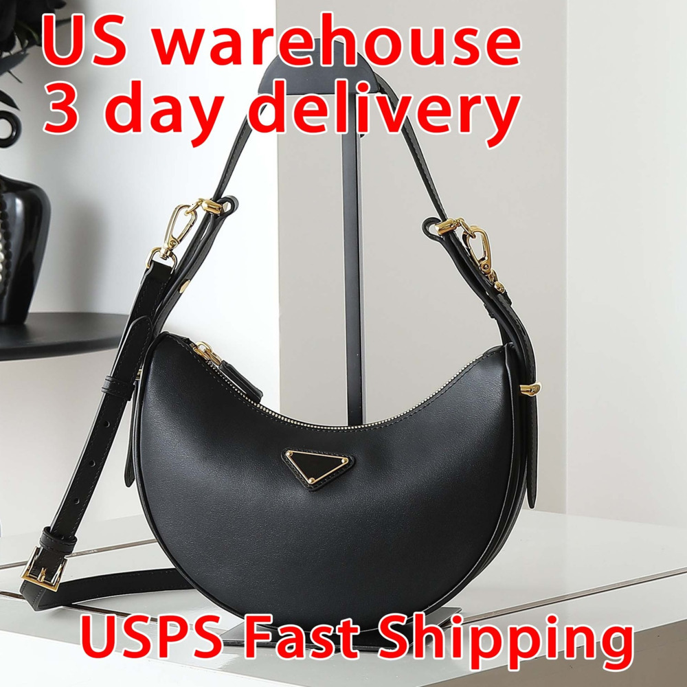 Evening Bags Shoulder Bags Designer bag crossbody bag luxury bag womens wallet fashionable black metal triangle leather handbag highquality moon bag mini bag armpi