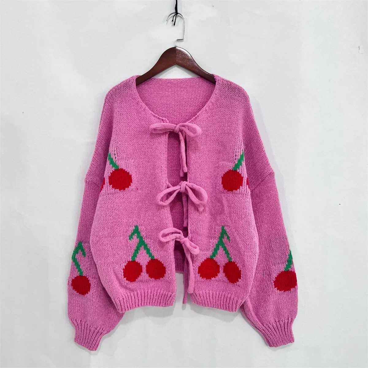 ZEKYE Womens Autumn Cloes Cute Cloes Long Sve Ropas De jeres Dress Pink Sweater Woman Cloing Autumn Cardigan W251014