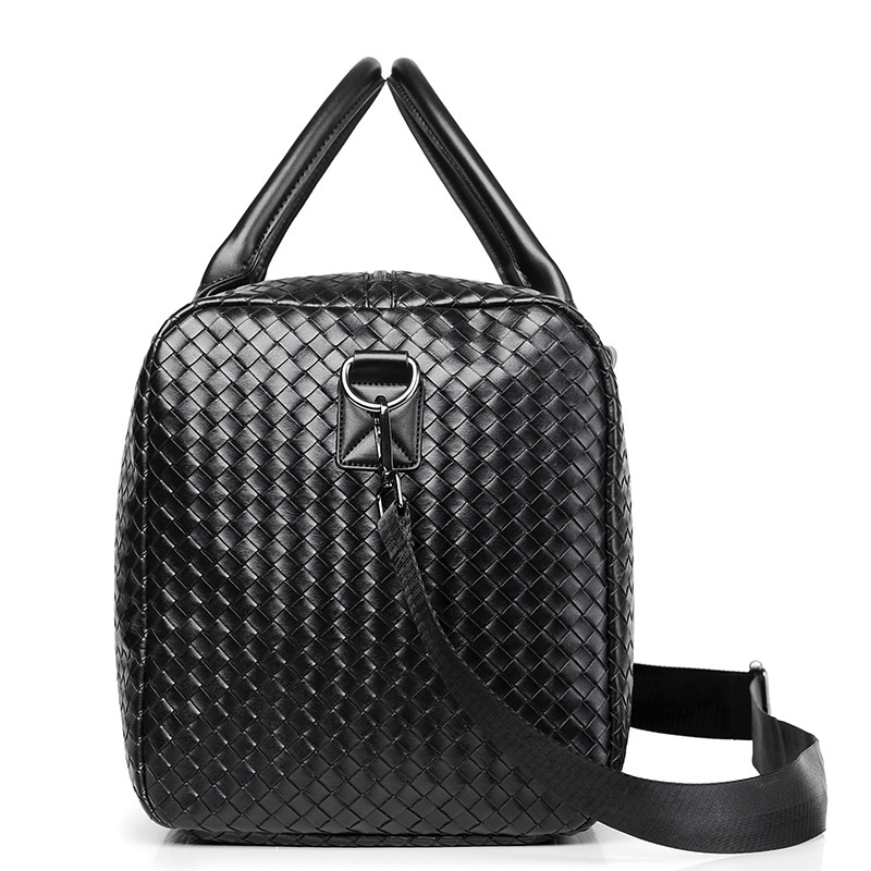 designer bag Large Capacity Travel Men's Casual Short Distance Handbag Plaid Woven Gym Single Shoulder Crossbody Bag