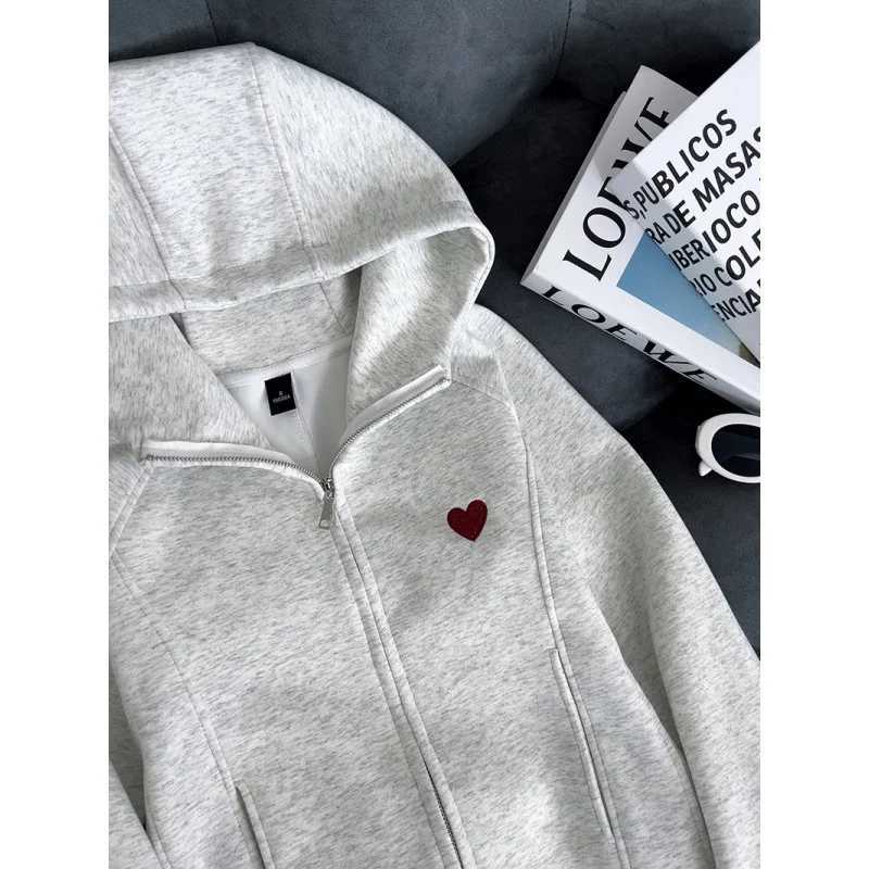 Long Sleeve Zipper Hoodie Womens Autumn Early Season TShirt Cardigan Style Loose Fit Short Length Cartoon Anime Design J251014