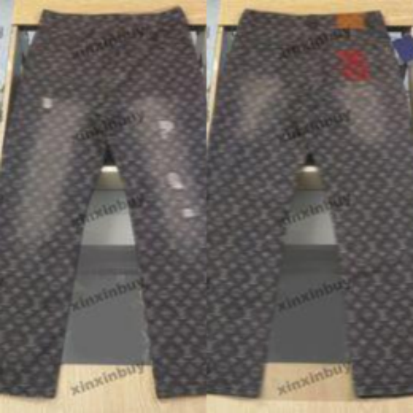 xinxinbuy Men women designer pant pocket lady embroidery back Letter jacquard fabric denim sets Spring summer Casual pants Black blue green red XS-2XL
