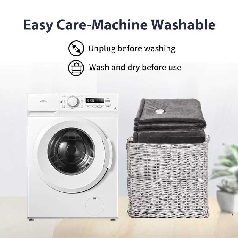 Luxury Flannel Heated Throw 9 Heat Settings 4H Timer Overheat Protection Ultra Soft Washable Low Power Consumption Sofa Bed Use Y251014