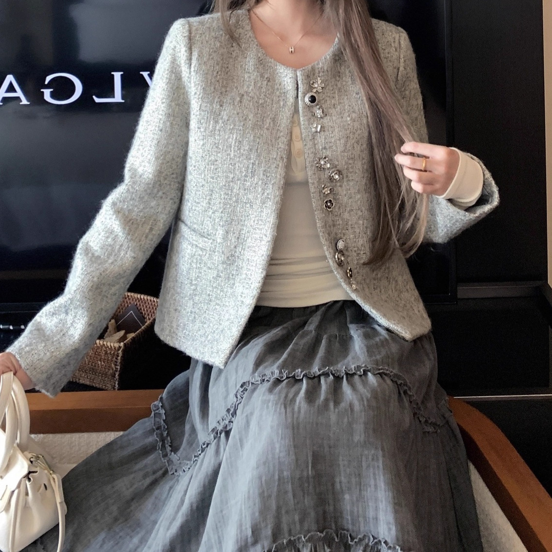 2025 Autumn/Winter New Top French New Elegant Social Style Designer Jacket French Retro Luxury design Women's Short Coat